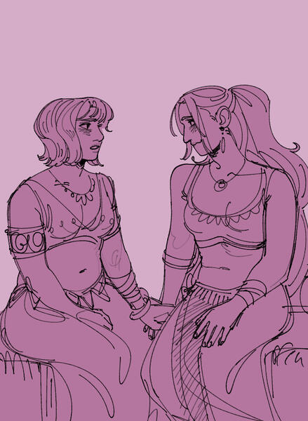 Two-thirds sketch + additional character (£12)