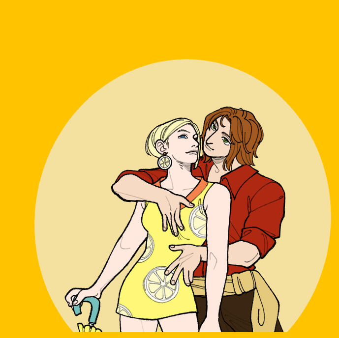 Two-thirds lineart + flat colour + additional character (£23)