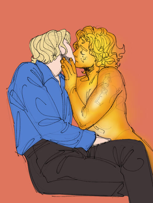 Two-thirds sketch + flat colour + additional character (£15)